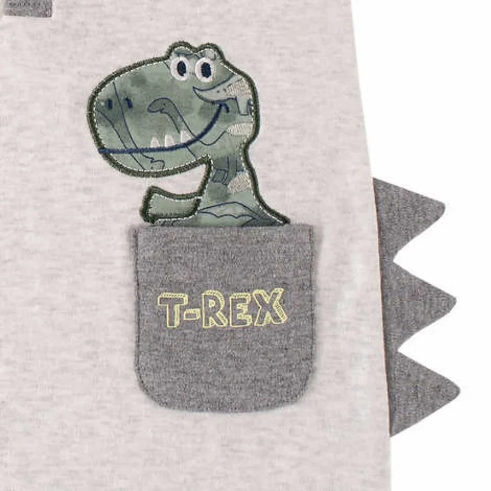 NWT Set of 2 Dinosaur-themed 100% Cotton Infant Rompers 3M